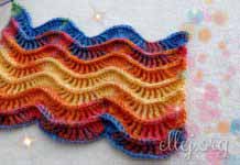 Узор крючком Рельефные Волны Узор крючком Рельефные волны