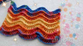 Узор крючком Рельефные волны