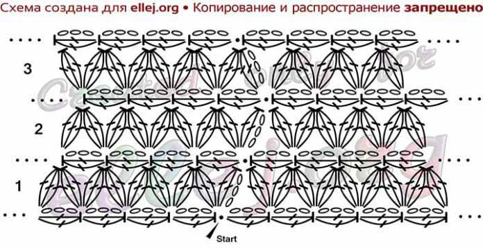 How to Crochet Jasmine or Star Stitch Pattern in Rounds | Вязание ...