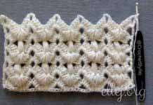 Turkish Stitch Pattern • Puff Stitch Baby Blanket Турецкий узор крючком из пышных столбиков Сосны