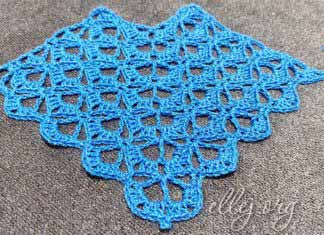 Ажурная квадратная кокетка для пляжной туники Реглан, квадратная кокетка с ракушками крючком