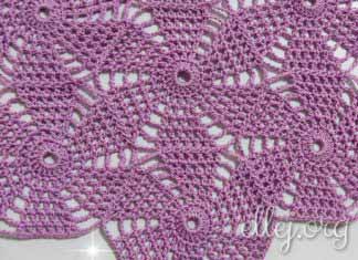 Безотрывное вязание шестиугольных мотивов «Флюгер» Мастер-класс по вязанию шестиугольных мотивов в безотрывной технике