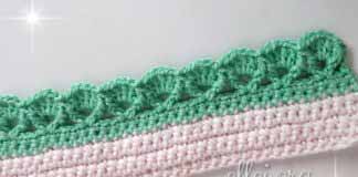 Рельефная кайма для обвязки края «Зефирка» Мастер-класс по вязанию рельефной каймы. Как обвязать край. Кайма Зефирка