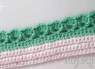 Рельефная кайма для обвязки края «Зефирка» Мастер-класс по вязанию рельефной каймы. Как обвязать край. Кайма Зефирка