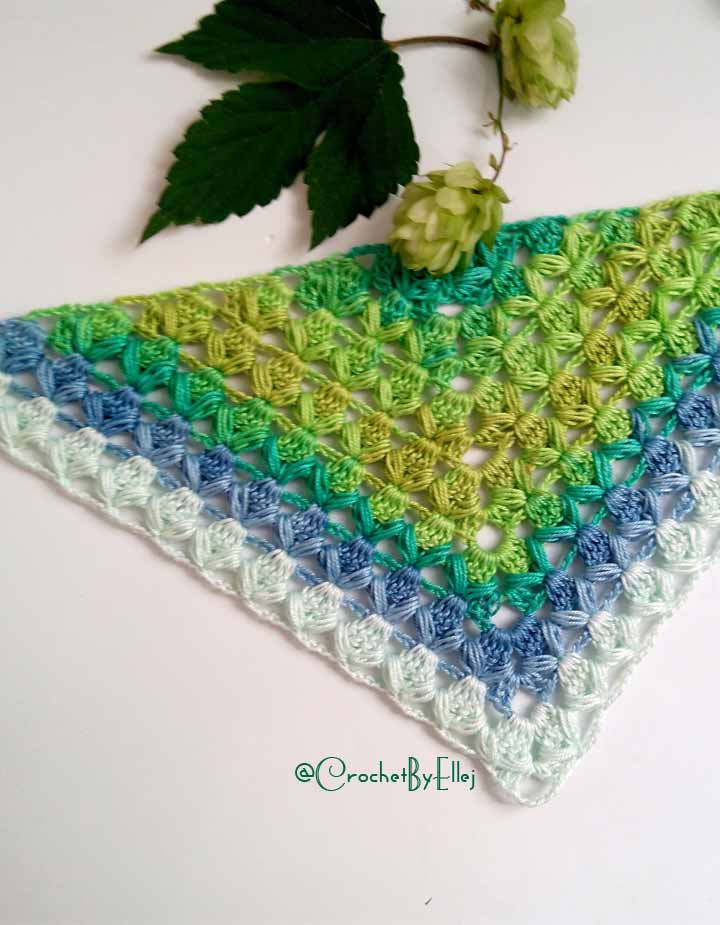 Crochet shawl «Hop» • Turkish pattern