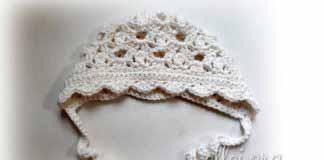 Детский ретро-чепчик крючком Белый ретро-чепчик крючком для малыша. Подробное описание и фото-мастер-класс со схемами