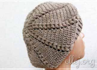 Easy Crochet Beret Hat Берет крючком с пышными столбиками 10 секций. Мастер-класс по вязанию. Описание.