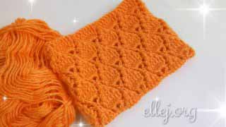 Красивый объемный узор крючком для снуда, шарфа-трубы, шапочки. Мастер-класс по вязанию крючком и схемы.