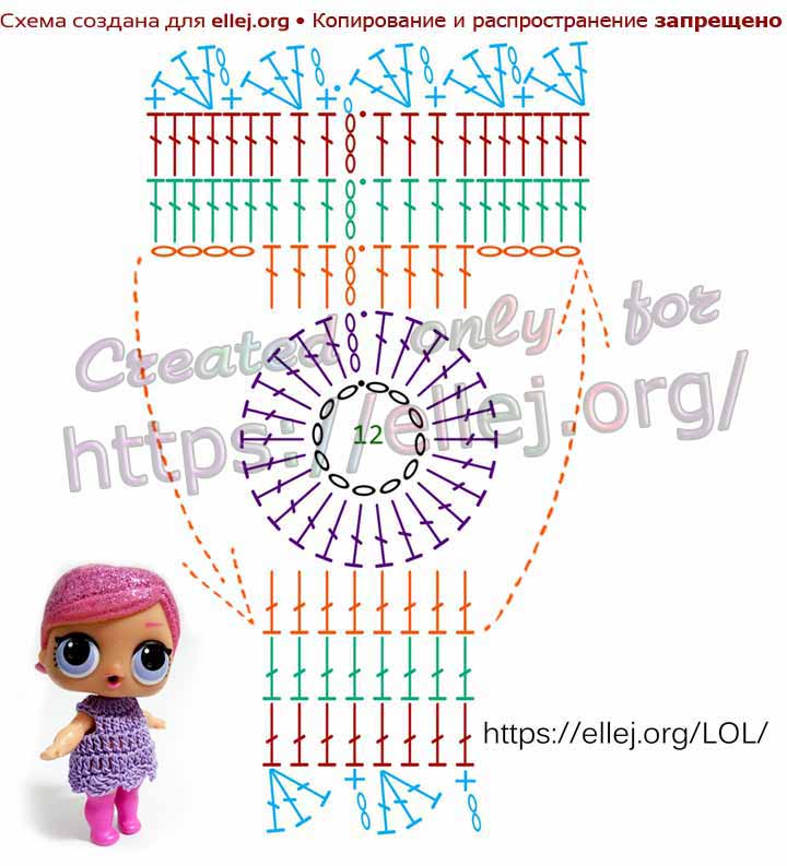 Crochet lol 2024 doll clothes