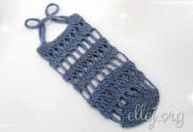 Сумочка, чехол, авоська Мастер-клас и описание вязания сумочки крючком для бутылки