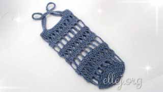 Мастер-клас и описание вязания сумочки крючком для бутылки