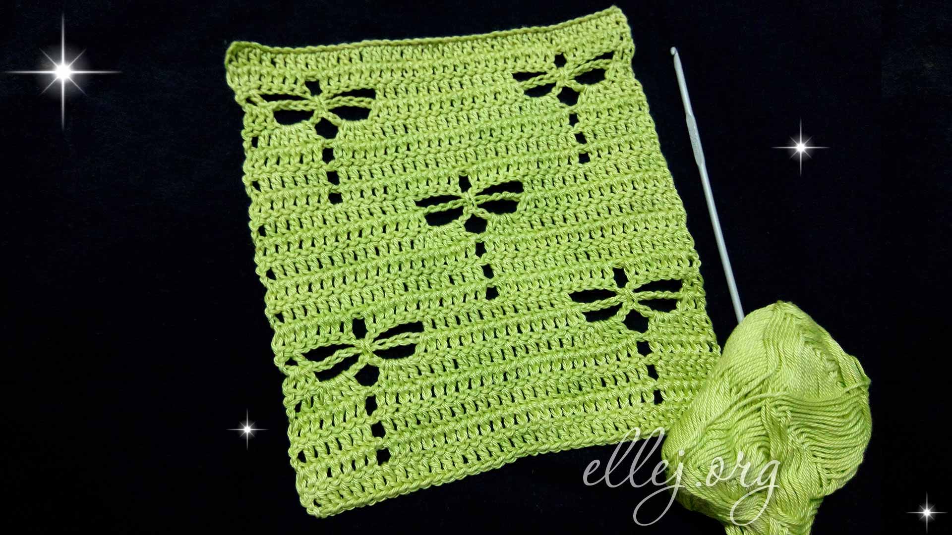 Dragonfly Crochet Stitch | Вязание крючком от Елены Кожухарь