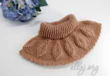 Манишка с рельефным узором с листочками Манишка с рельефным узором из листочков rh.xrjv