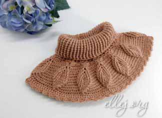 Манишка с рельефным узором с листочками Манишка с рельефным узором из листочков rh.xrjv