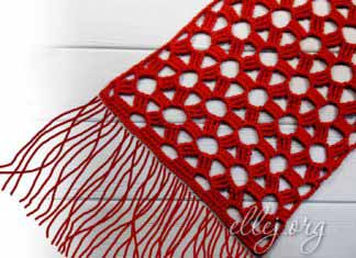 Ажурный шарф-палантин Эстрелла Шарф-палантин Эстрелла крючком. Мастер-класс и схема вязания.