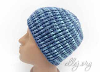 Мужская Шапка «Сашка» Мужская шапка крючком из рельефных столбиков "Сашка". Мастер-класс и схема вязания