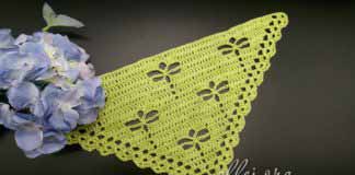 Dragondfly Shawl Мастер-класс и схема вязания шали/бактуса со стрекозами крючком