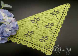 Dragondfly Shawl Мастер-класс и схема вязания шали/бактуса со стрекозами крючком