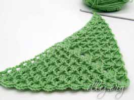 Шаль-бактус с узором Зефирки крючком. Мастер-класс и схема вязания.