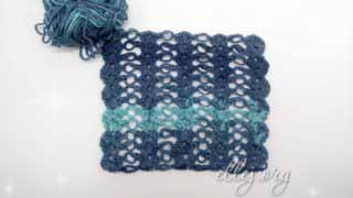 Ажурный узор крючком с соломоновыми петлями