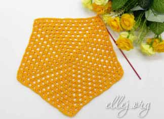 Perfect Pentagon Crochet Motif Мастер-класс и схема по вязанию крючком идеального пятиугольника на основе бабушкиного квадрата