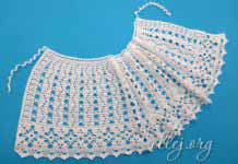 Пляжная юбочка, парео крючком Парео крючком. Ажурная юбочка для девочки