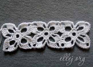 Безотрывное вязание квадратных мотивов «Клевер» Безотрывное вязание квадратных мотивов "Клевер"