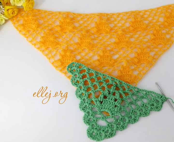 Crochet shawl «Acacia»