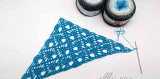 Шаль с ананасами Бактус крючком с ананасами Шаль схема