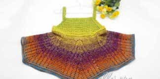 Яркий летний топик для девочки из Cakes Ombre Мастер-класс по вязанию топа для девочки Омбре