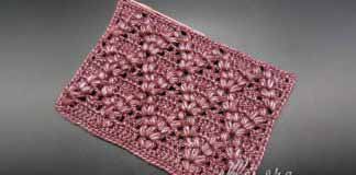 Узор Мерцание Плеяд с пышными косичками Узор крючком с пышными столбиками Мерцание Плеяд