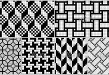 Подборка геометрических филейных узоров со схемами Подборка филейных узоров крючком со схемами