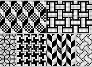 Подборка геометрических филейных узоров со схемами Подборка филейных узоров крючком со схемами