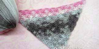 Узор для теплого бактуса-шали Морские Звездочки