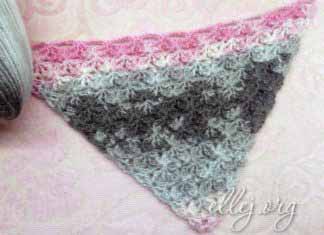 Узор для теплого бактуса-шали Морские Звездочки