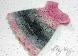 Платье «Ромбики» крючком для куклы Паола Рейна Платье с ромбиками крючком для куклы Паола Рейна