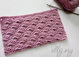 Узор плотные веерочки Узор крючком Плотные Веерочки