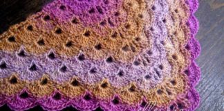 Шаль Фуксия Шаль Фуксия крючком