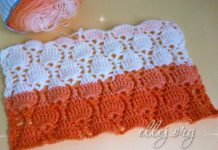 Узор «Рельефные листики» 070 Рельефный узор крючком Листики 070