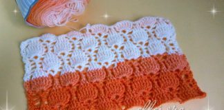 Узор «Рельефные листики» 070 Рельефный узор крючком Листики 070