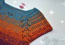 Реглан с рельефным узором для топа или джемпера Топ крючком с рельефным регланом листики