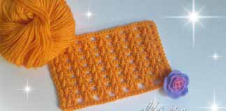 Рельефный узор Елочки 079 Рельефный узор крючком "Елочки"