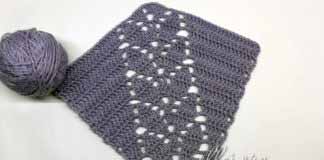 Регланная линия с листочками Реглан с листиками сверху крючком. Схема