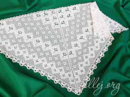 Филейная косынка "Жемчужная стрекоза"