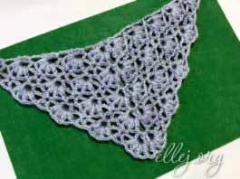 Шаль с пышными столбиками "Февраль"