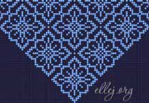 Узор для треугольной шали имитация мотивов Филейный узор для шали