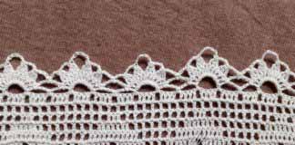 Нежная обвязка филейной косынки Ажурная кайма для косынки