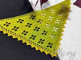 8 схем для вязания шали Клевер крючком