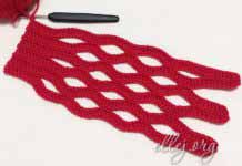 Узор Лиана крючком для жилета, кардигана, юбки Узор Лиана крючком