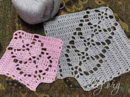 Реглан сверху с простыми листочками